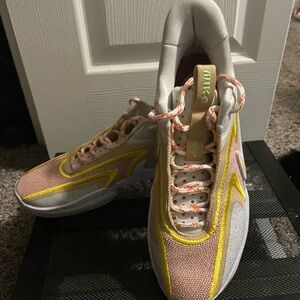 Nike Yellow and Pink Athletic Shoes